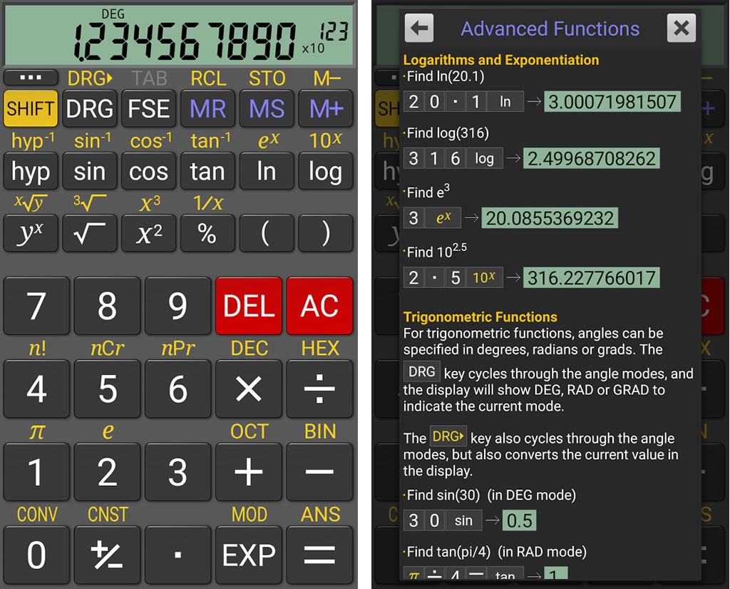 app calculadora grafica para android gratis realcalc