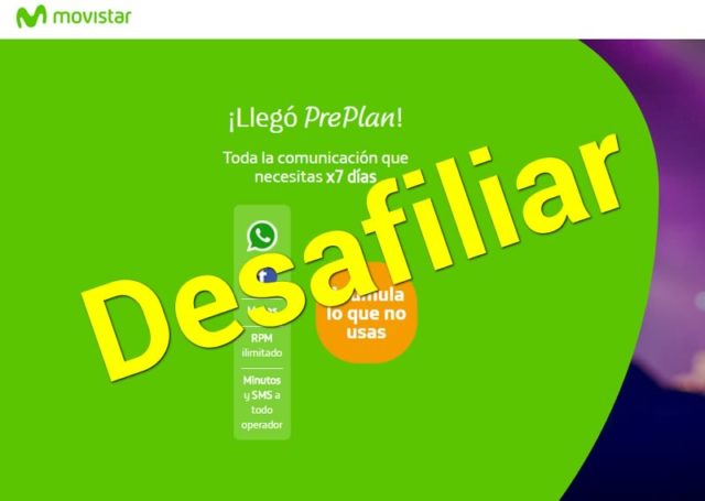 desafiliar preplan
